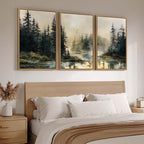 Framed Forest Landscape Wall Art - Image 2