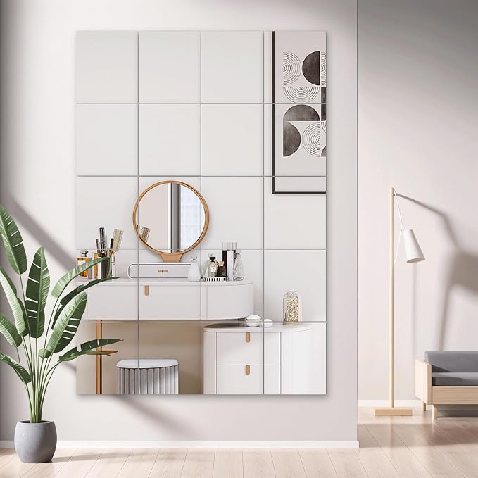 TRAHOME Home Gym Mirror Tiles for Wall, Living Room, Over The Door - Image 4
