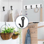 ZAYBOD Heavy Duty Wall Mounted Black Coat Hooks, mudroom Hooks, Backpack Hooks - Image 4