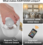KARTOOSH Battery Operated Wall Sconce Set of Two, Wireless Rechargeable Wall - Image 6