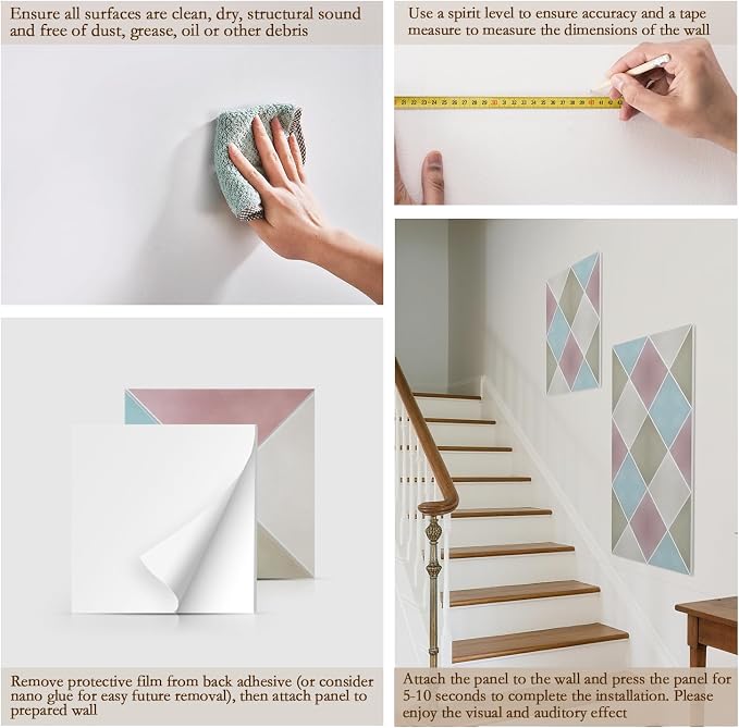 12Pack Acoustic Panels, Self-Adhesive Sound Proof Panels - Image 5