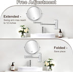 DECLUTTR 8 Inch Wall Mounted Magnifying Mirror - Image 4