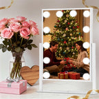Hollywood Vanity Mirror with Lights 14" x 19", 10x Magnifying, 12 LED Bulbs - Image 8