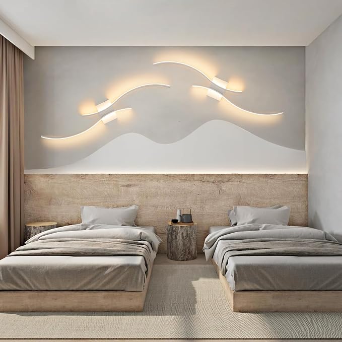 CANEOE Modern Wall Sconce, 39inch Wave Design Indoor Wall Lamp - Image 7
