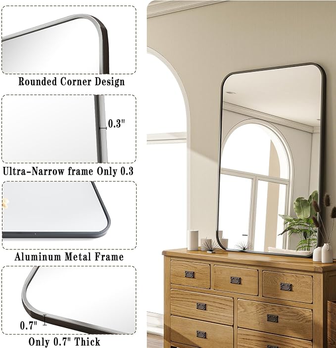 24x36 Inch Bathroom Mirror - Image 3