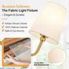 MOKATNG Bathroom Light Fixtures, 2-Light Brushed Gold Vanity Lights, Bathroom - Image 4
