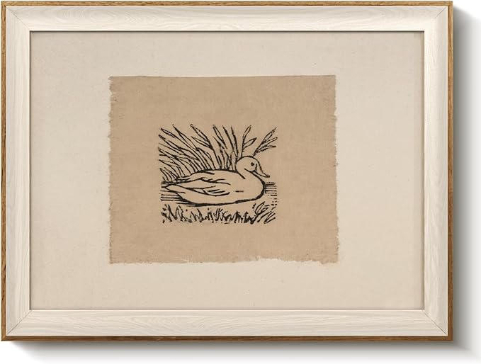 VIYYIEA Framed Wall Art for Living Room, Vintage Duck Sketch Canvas Prints by VIYYIEAART