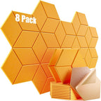 8 Pack Self-Adhesive Acoustic Panels 12" X 10" X 0.4" -Sound Proof Foam Panels by Dailycooper
