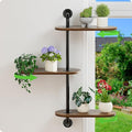 Rotating Window Plant Shelves 3-Tier, Wooden Window Shelf by BUTUNITA