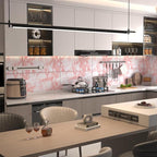 Extra Wide Marble Contact Paper Granite Peel and Stick Wallpaper Pink Glossy - Image 3