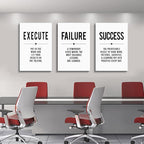 Framed Canvas Wall Art Success Quote, Office Wall Art, Positive Motivational - Image 3