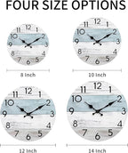 KECYET Wall Clock Silent Non-Ticking Wooden Clocks Battery Operated 8 Inch - Image 5