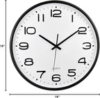 Plumeet 16'' Extra Large Wall Clock, Battery Operated Wall Clocks Silent - Image 10
