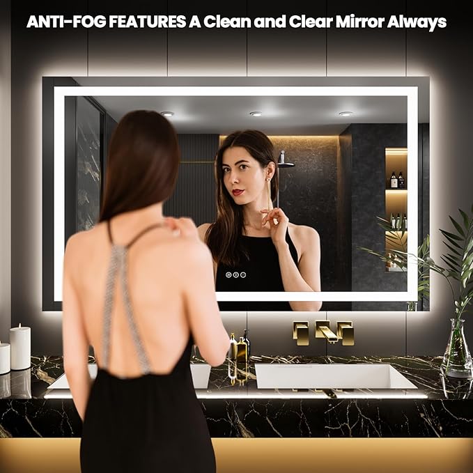 LOAAO 62"x36" LED Bathroom Mirror - Image 2
