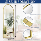 Arch Bathroom Wall Mirror, Metal Aluminum Frame Modern Simple Home Decor - Image 7