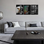 KAWAHONE Motivational Wall Art -Bald Eagle and Lion Inspirational Picture - Image 2