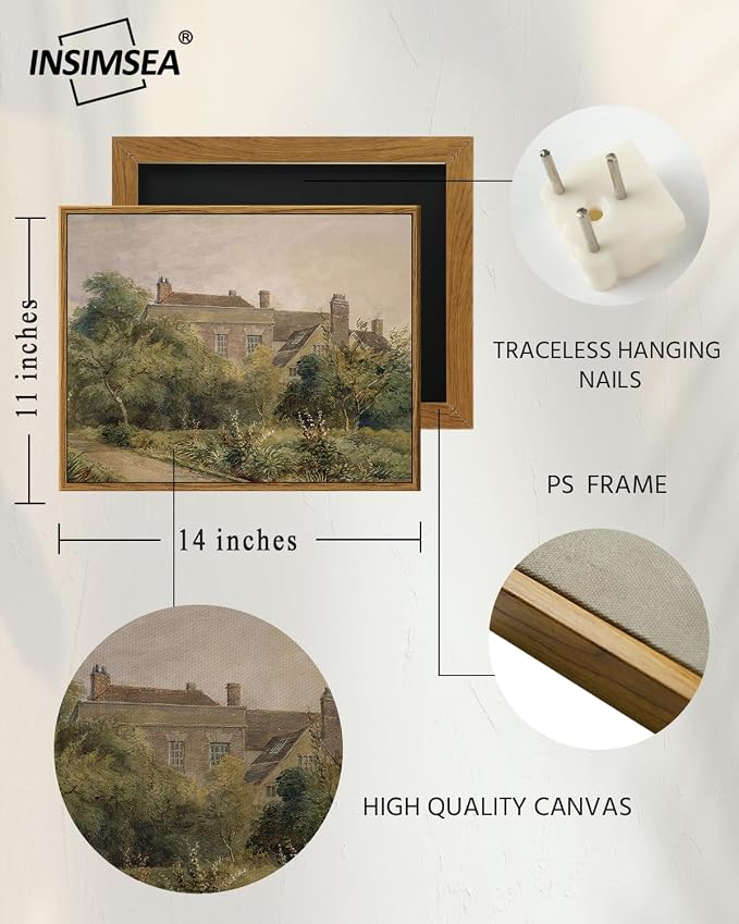 InSimSea Framed Canvas Wall Art Vintage Decor, Home Decor Classical Scenery - Image 4