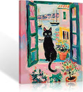 ALMLZL Henri Matisse Prints Open Window Black Cat Wall Art Modern Artwork Still by ALMLZL