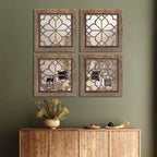 Set of 4 Boho Wall Mirrors - Image 5