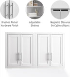 Crosley Furniture Savannah 2-Piece Wall Storage Cabinet, Cabinets - Image 6