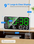 MASHI 8.4''Large Digital Wall Clock, Led Alarm Clock - Image 3