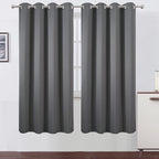 LEMOMO Grey Blackout Curtains/52 x 72 Inch/Set of 2 Panels Thermal Insulated by Lemomo