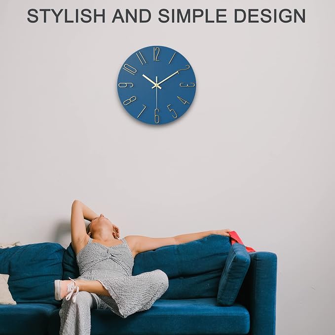 wall Clock, Silent Clock, wall Clocks Battery Operated， 12 inch Modern wall - Image 3