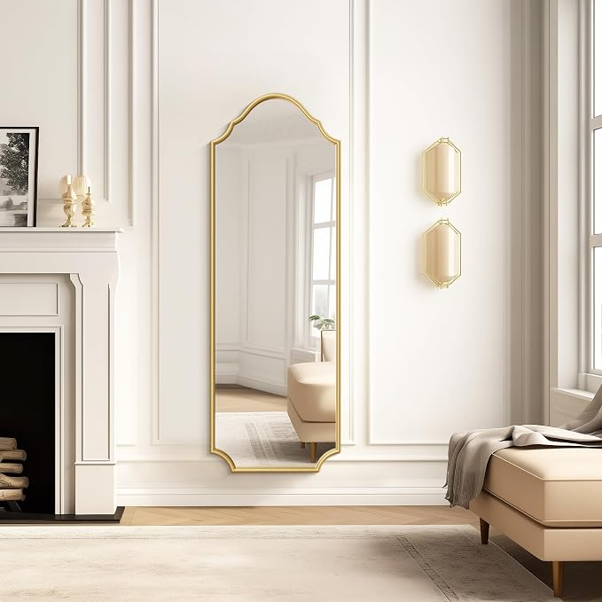 WallBeyond Arched Full Length Mirror Wall Mounted, Living Room, Hanging or - Image 3