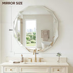 Suidia Bathroom Mirror, Frameless Bathroom Mirror - Image 2