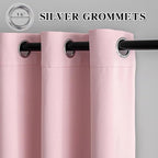 IGEMAEVE Blush Pink Curtains 84 Inch Length 2 Panels Set, Light Filtering - Image 3