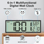 14.5'' Large Digital Wall Clock Battery Operated - Image 7