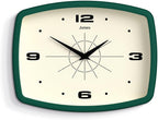 JONES CLOCKS® Movie wall Clock | Retro Rectangular Clock | 10 inch | Dark Green by JONESCLOCKS