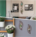 Roowest 2 Pcs Decorative Mirror Wall Decor Leaf Teardrop Mirror Wall Mounted - Image 4