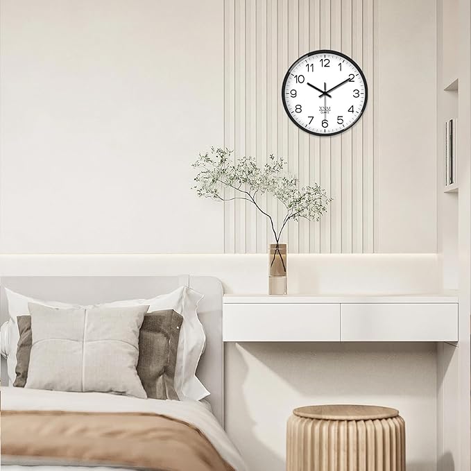 XNM Small Wall Clock Modern Wall Clocks Battery Operated 10 Inch Silent Non - Image 5
