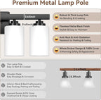 5-Light Bathroom Light Fixtures, Matte Black Light Fixture, Classic Wall Light - Image 5