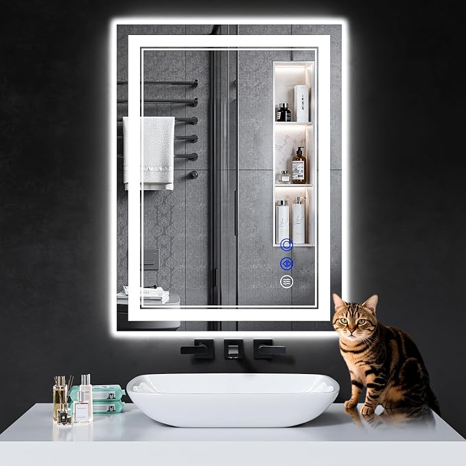 30"x22" LED Bathroom Mirror by INFINIGLASS