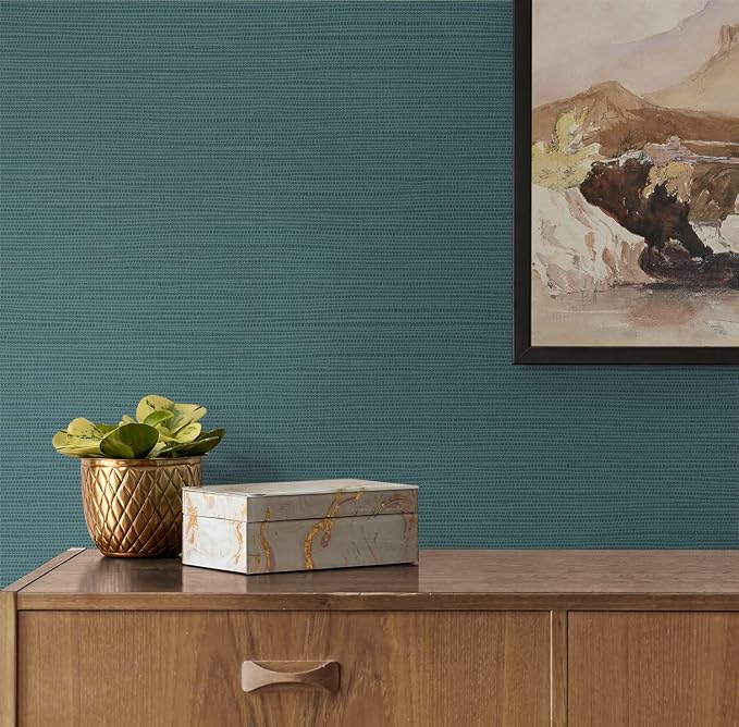 NextWall Faux Grasscloth Paintable Peel and Stick Wallpaper - Image 4