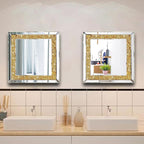 2 Piece Wall Mirrors, Crush Diamond Wall Decor - Image 4
