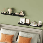 Fixwal Black Floating Shelves for Wall, Rustic Wood Shelves for Bathroom - Image 8