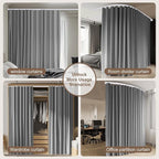 MaKefeile Room Divider Curtains & Flexible Bendable Tracks Set, Privacy - Image 6