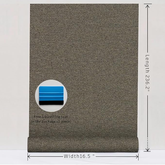SHUFA Blended Brown Cotton-Like Textured Grasscloth Wallpaper Matte Thick Real - Image 9