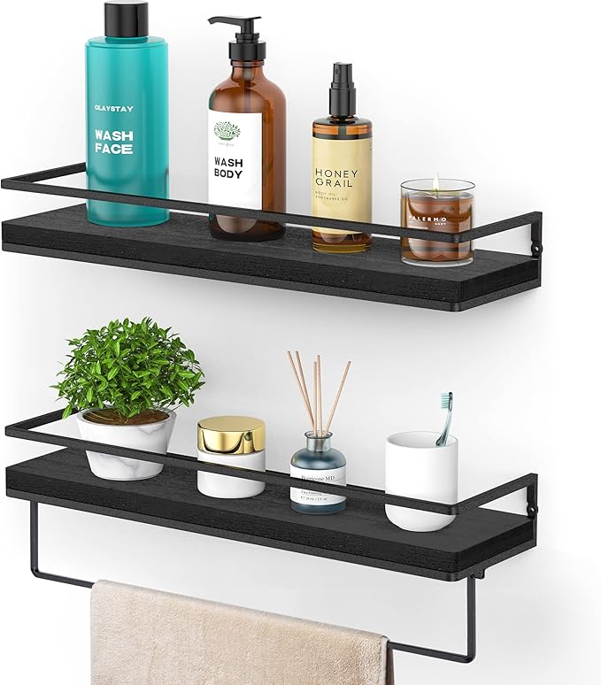 Meangood Floating Shelves Wall Mounted Set of 2, Wall Shelf by Meangood