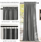 NICETOWN Super Soft Velvet Curtains 84 inches, Sound Reducing Cold Heat - Image 6