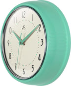 Infinity Instruments LTD. Retro 9 inch Silent Sweep Non-Ticking Mid Century - Image 2