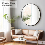 Fabuday Black Round Mirror 30 Inch - Image 4