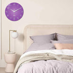XNM Purple Wall Clock for Girls Bedroom Analog Simple Wall Clocks Battery - Image 4