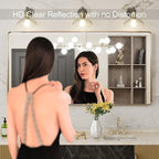 LOAAO 60”X30” Gold Bathroom Mirror, Rounded Rectangle Gold Frame Mirror - Image 2