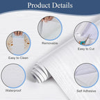 Abyssaly White Wood Contact Paper 17.7" X 118" Decorative Self-Adhesive Film - Image 2