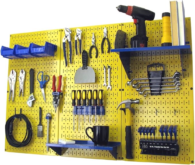 Wall Control Pegboard Organizer 4 ft. Metal Pegboard Standard Tool Storage Kit by Wall+Control