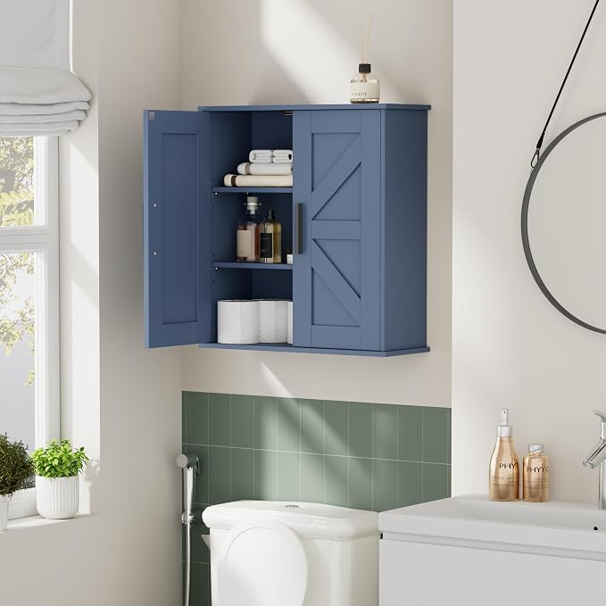 Homleke Bathroom Wall Cabinet, Over Toilet Storage Cabinet - Image 6
